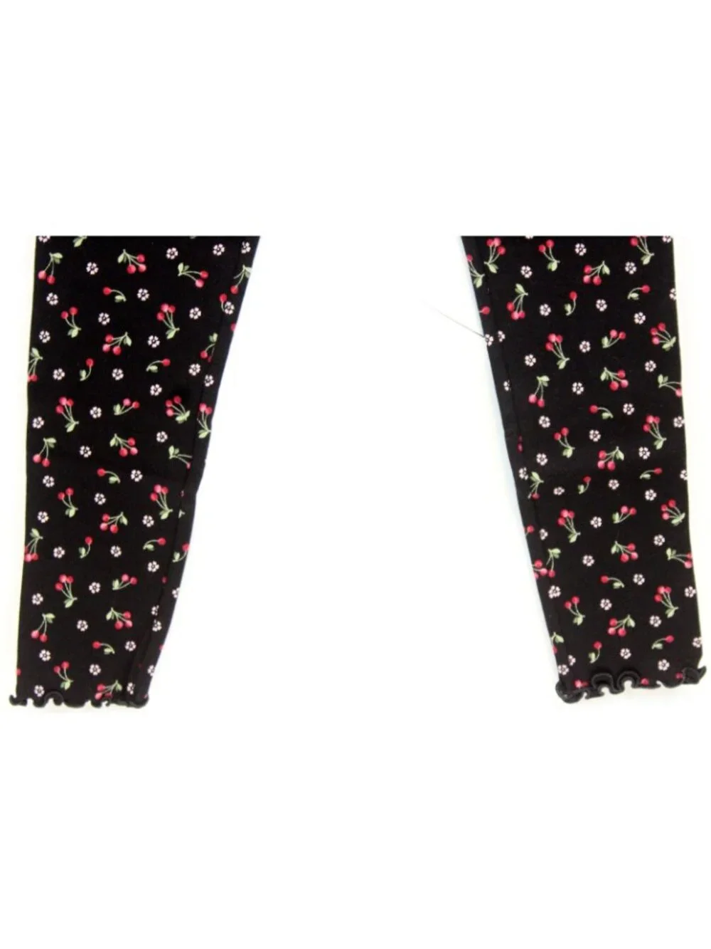 2003 Gymboree Holiday Magic Black Leggings Flowers Cherries sz 8 NWOT Lettuce